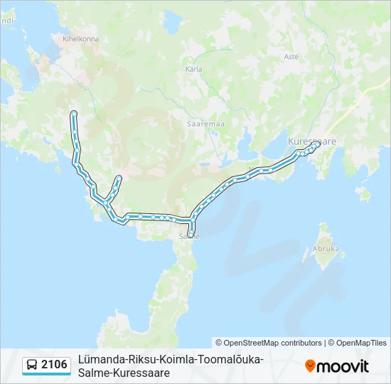 2106 Bus Line Map