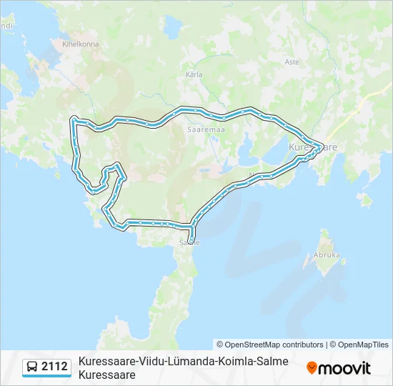 Автобус 2112: карта маршрута