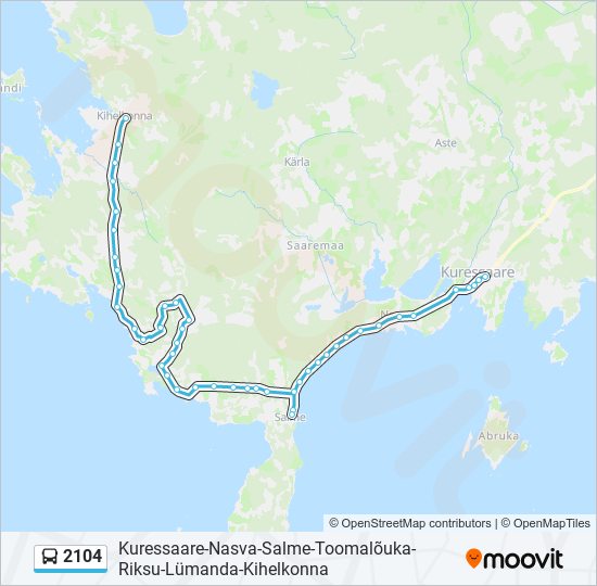 2104 bus Line Map