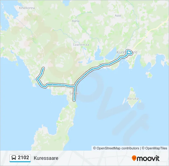 Автобус 2102: карта маршрута