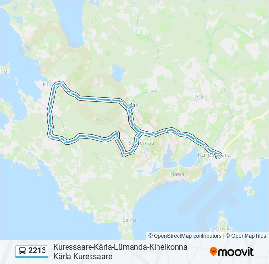 2213 bus Line Map