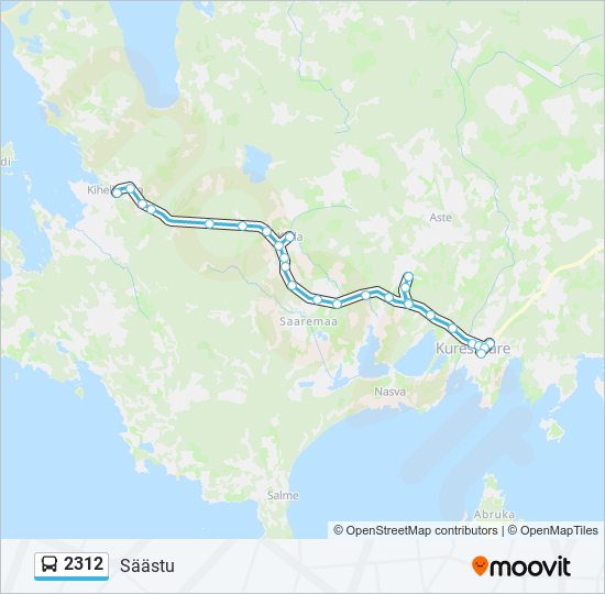 Автобус 2312: карта маршрута
