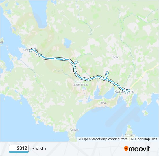 Автобус 2312: карта маршрута