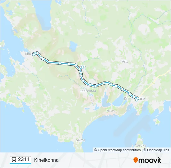 Автобус 2311: карта маршрута