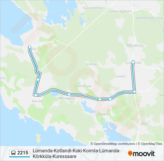 2215 Bus Line Map