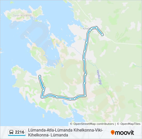 2216 bus Line Map