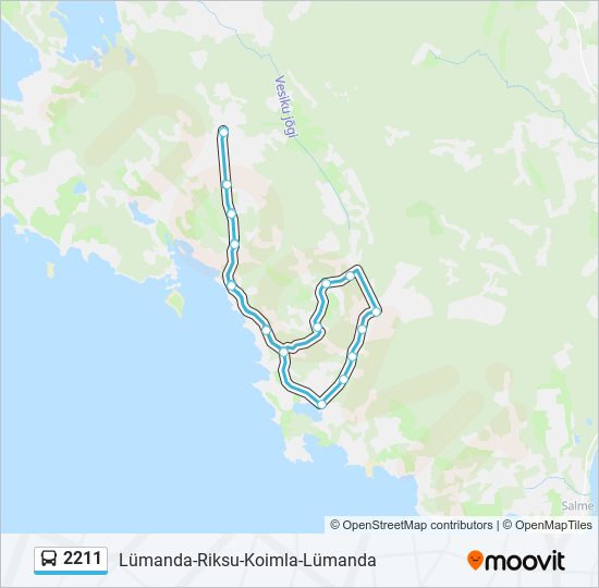 2211 bus Line Map