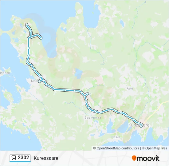 Автобус 2302: карта маршрута