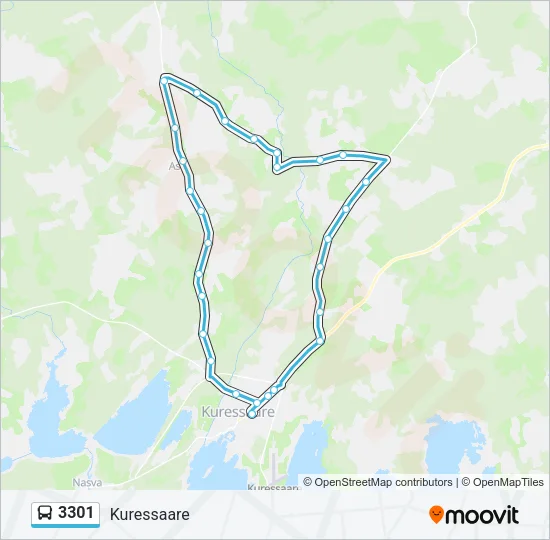 3301 Bus Line Map
