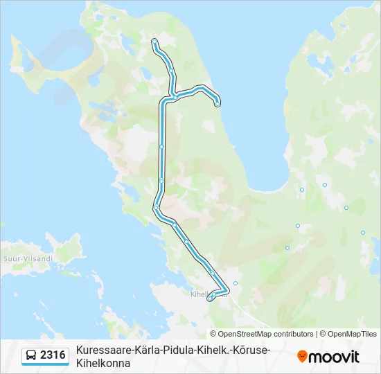 Автобус 2316: карта маршрута