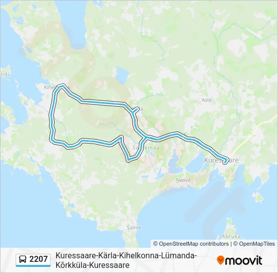 Автобус 2207: карта маршрута