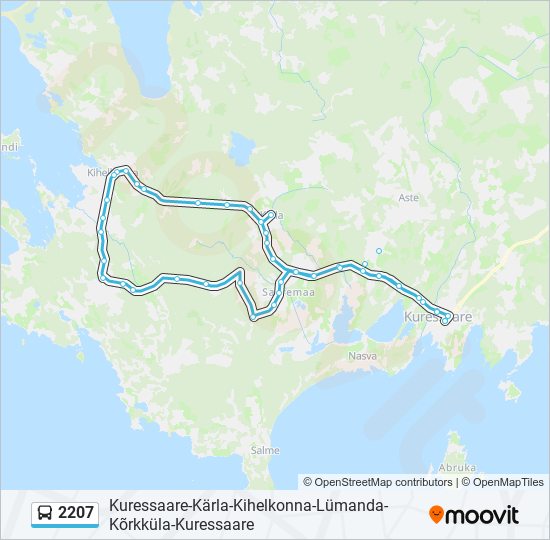 2207 bus Line Map