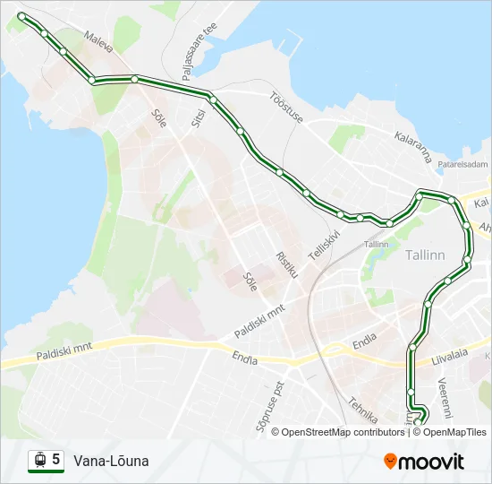 5 Light Rail Line Map