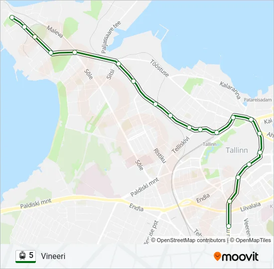 5 Light Rail Line Map