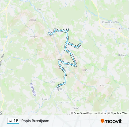 Автобус 19: карта маршрута