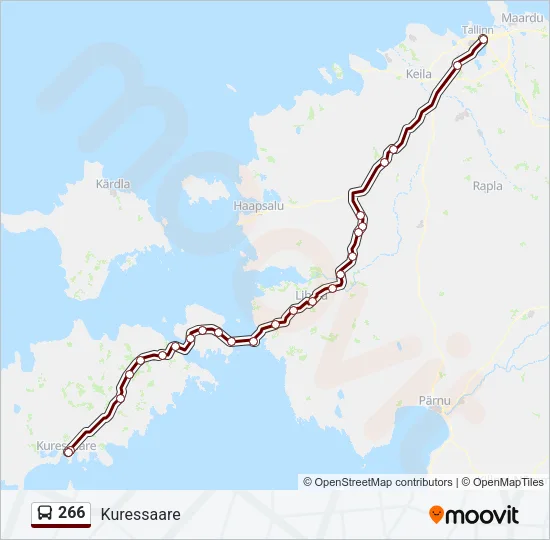 266 Bus Line Map