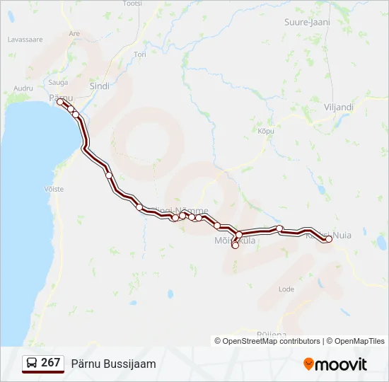267 Bus Line Map
