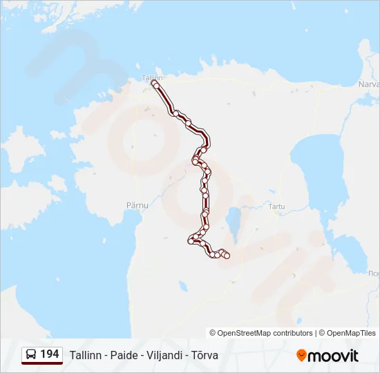 194 Bus Line Map
