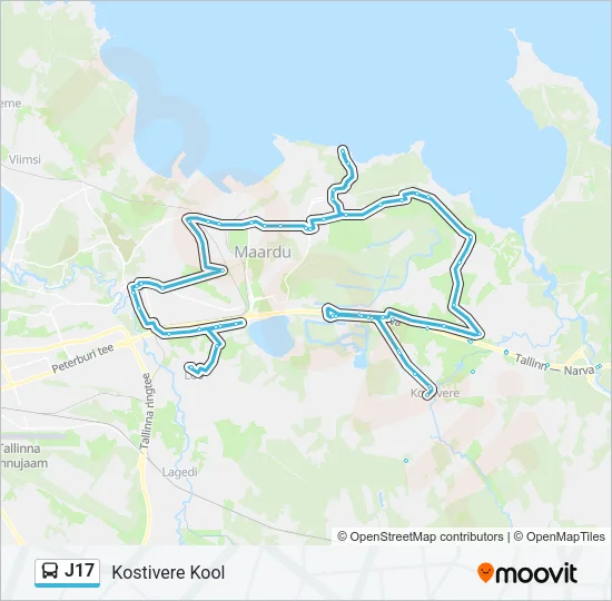 J17 Bus Line Map