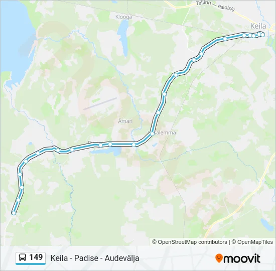 149 Bus Line Map