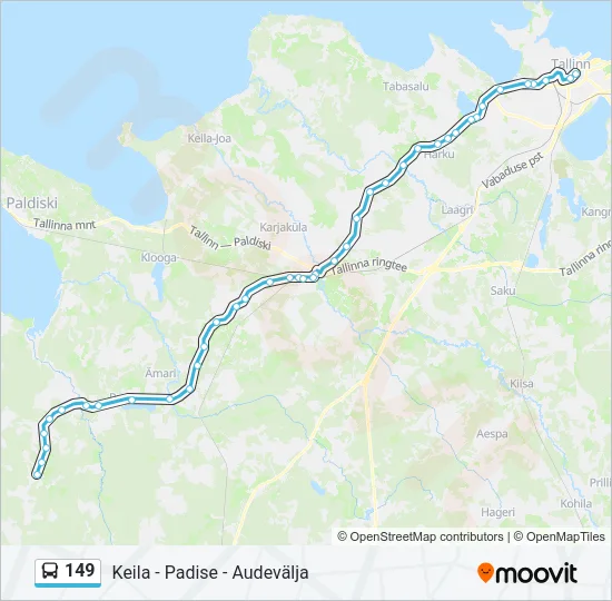 149 Bus Line Map