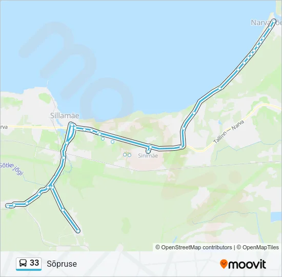 33 Bus Line Map