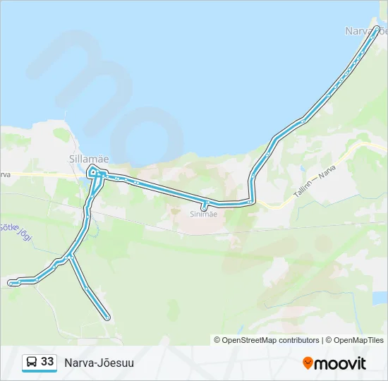 33 Bus Line Map