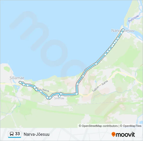 33 Bus Line Map