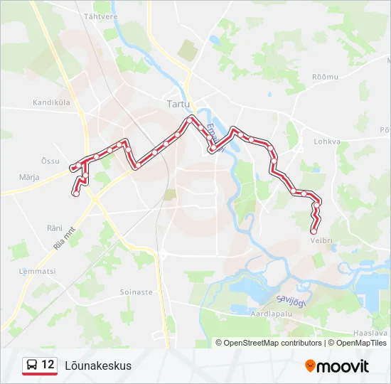 12 Bus Line Map