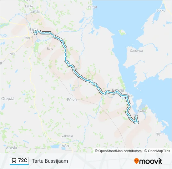 72C Bus Line Map