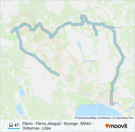 47 Bus Line Map