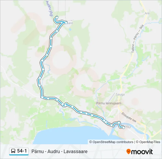 54-1 Bus Line Map