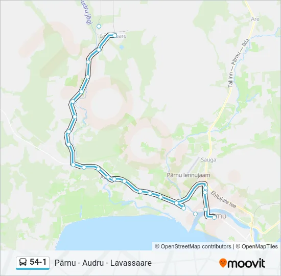 54-1 Bus Line Map