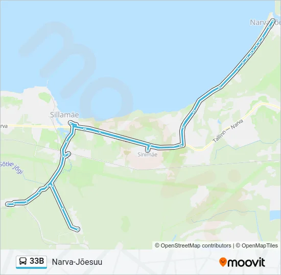 33B Bus Line Map