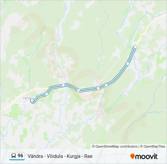 96 Bus Line Map