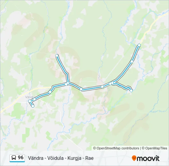96 Bus Line Map