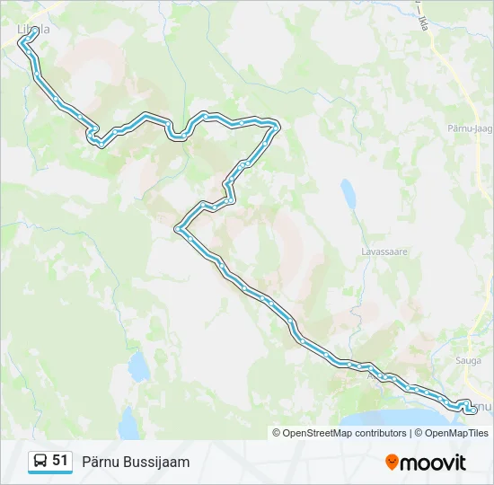 51 Bus Line Map