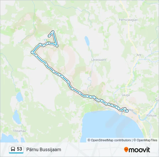 Автобус 53: карта маршрута