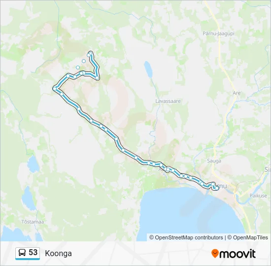 Автобус 53: карта маршрута
