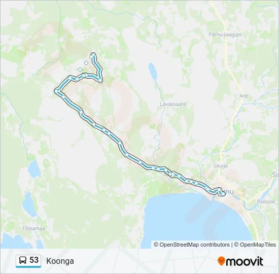 Автобус 53: карта маршрута