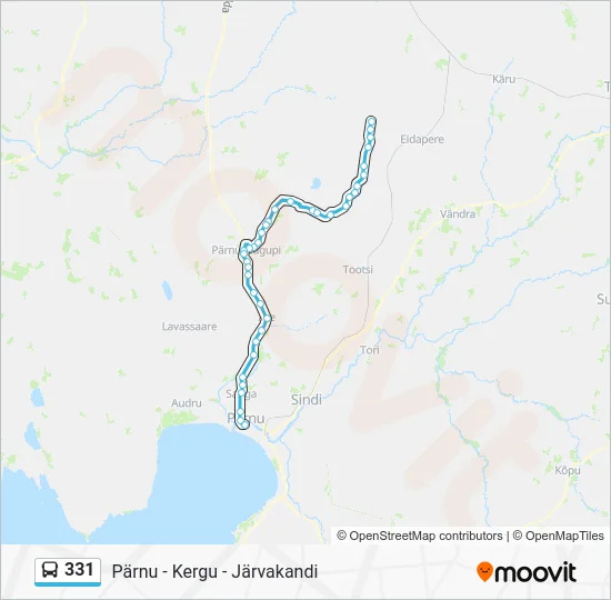 Автобус 331: карта маршрута