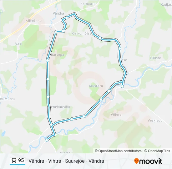 95 Bus Line Map