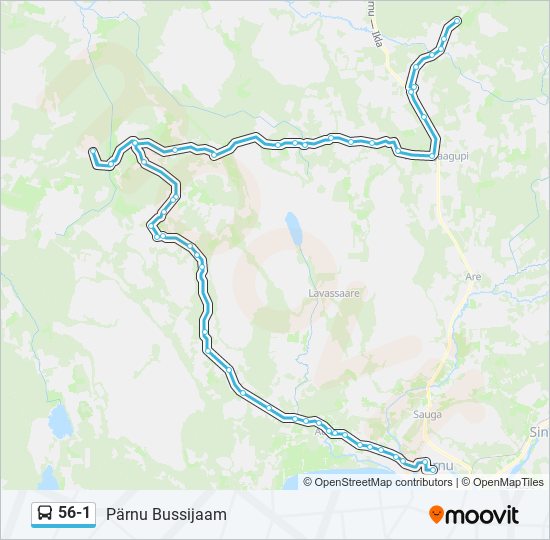 Автобус 56-1: карта маршрута