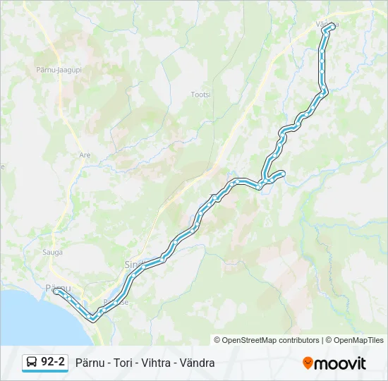 92-2 Bus Line Map