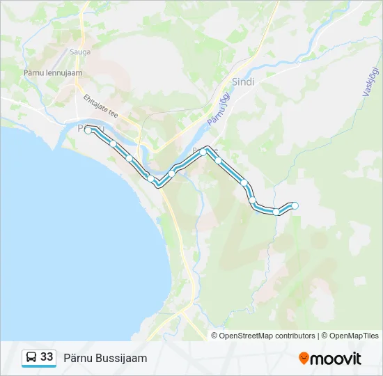 33 Bus Line Map