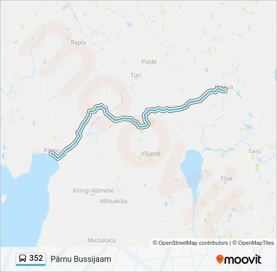 352 Bus Line Map