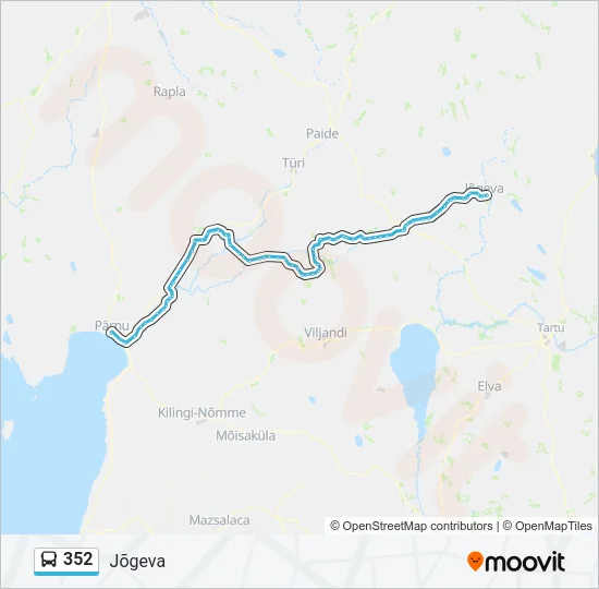352 Bus Line Map