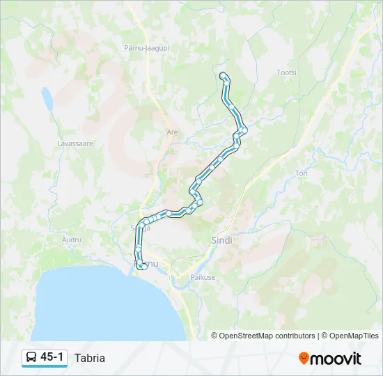 Автобус 45-1: карта маршрута