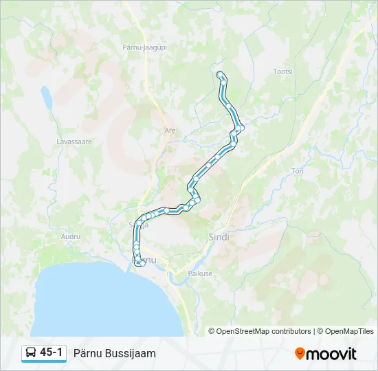 45-1 Bus Line Map