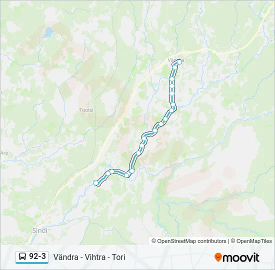 92-3 Bus Line Map